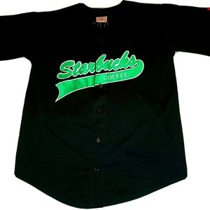 Vtg Starbucks Baseball Jersey XL
